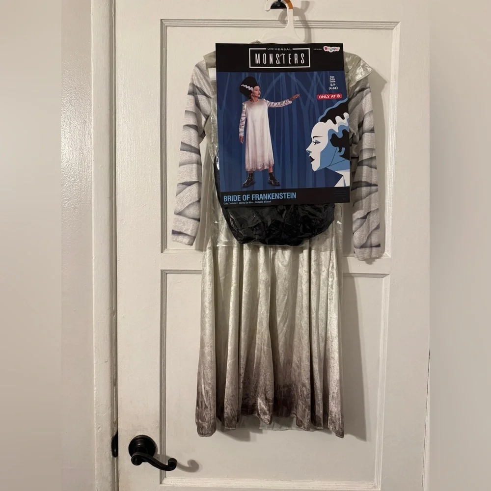 Bride of Frankenstein Child Costume Sz small 4/6x
